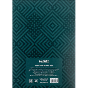 Notebook for notes Axent 4781-1-A, A4, 48 sheets, squared, dark green