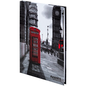 Notebook Axent R&B Telephone 8457-5-A, A5, 96 sheets,  squared, hard cover