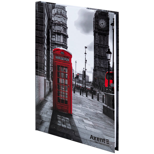 Notebook Axent R&B Telephone 8457-5-A, A5, 96 sheets,  squared, hard cover
