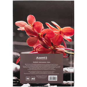 Notebook Axent R&B Flower 8457-7-A, A5, 96 sheets,  squared, hard cover
