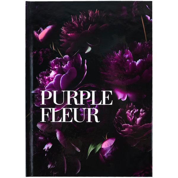 Notebook Axent Purple fleur 8459-2-A, A5, 96 sheets,  squared, hard cover