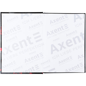 Notebook Axent Red fleur 8459-3-A, A5, 96 sheets,  squared, hard cover