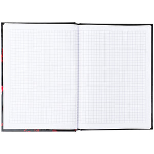 Notebook Axent Red fleur 8459-3-A, A5, 96 sheets,  squared, hard cover