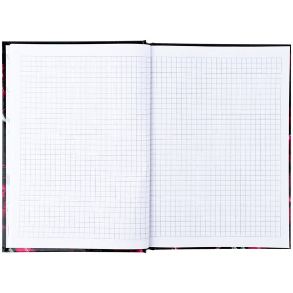 Notebook Axent Crimson fleur 8459-4-A, A5, 96 sheets,  squared, hard cover