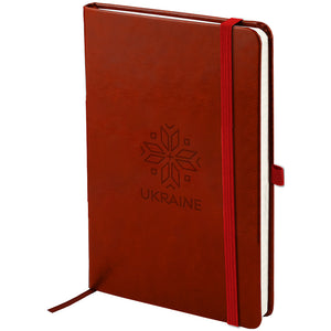 Notebook Axent Partner Lux Вишиванка 8202-05-6-A, 125x195 mm, 96 sheets,  squared, burgundy