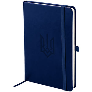 Notebook Axent Partner Lux Emblem 8202-02-5-A, 125x195 mm, 96 sheets,  squared, blue