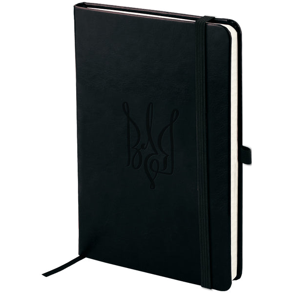 Notebook Axent Partner Lux Volya 8202-01-5-A, 125x195 mm, 96 sheets,  squared, black