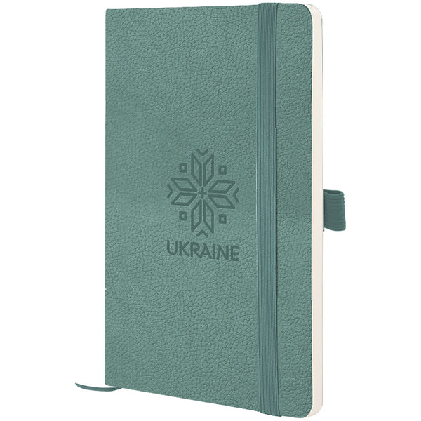 Notebook Axent Partner Soft Skin Вишиванка 8616-48-5-A, 125x195 mm, 96 sheets,  squared, grey-azure
