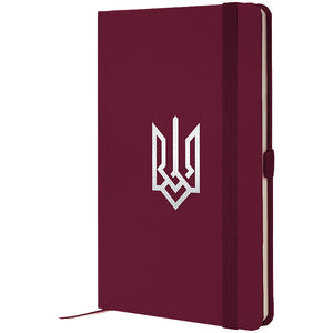 Notebook Axent Partner Coat of arms 8201-46-5-A, 125x195 mm, 96 sheets,  squared, wine