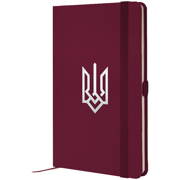 Notebook Axent Partner Coat of arms 8201-46-5-A, 125x195 mm, 96 sheets,  squared, wine