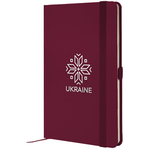 Notebook Axent Partner Вишиванка 8201-46-7-A, 125x195 mm, 96 sheets,  squared, wine