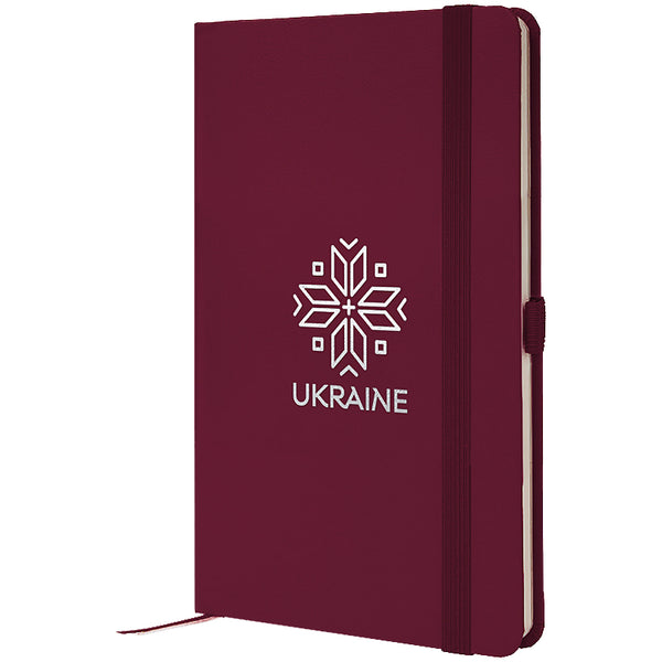 Notebook Axent Partner Вишиванка 8201-46-7-A, 125x195 mm, 96 sheets,  squared, wine