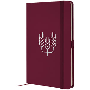 Notebook Axent Partner Spikelets 8201-46-8-A, 125x195 mm, 96 sheets,  squared, wine